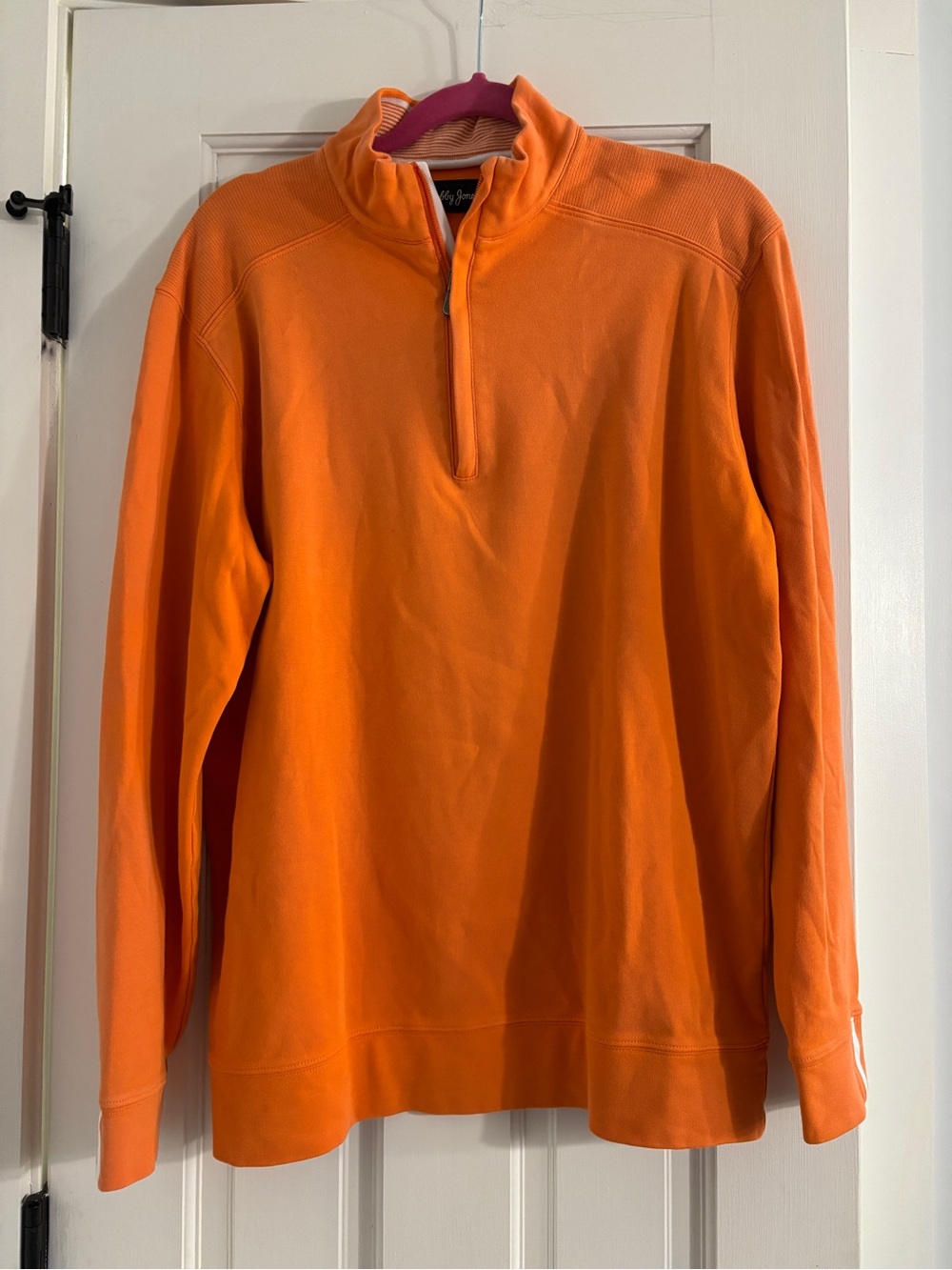 Bobby Jones Orange 1/4 Zip Pullover - Size Large